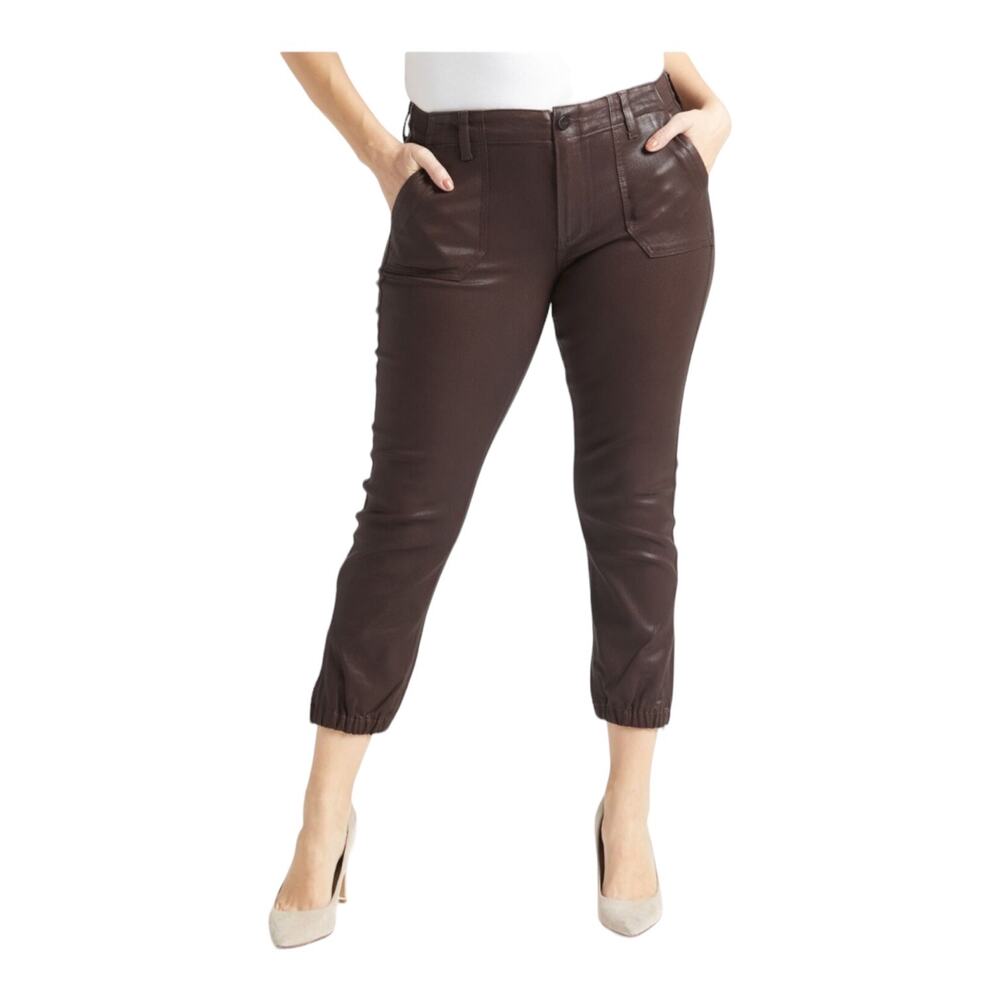 Paige Pants Mayslie coated jogger brown size 32